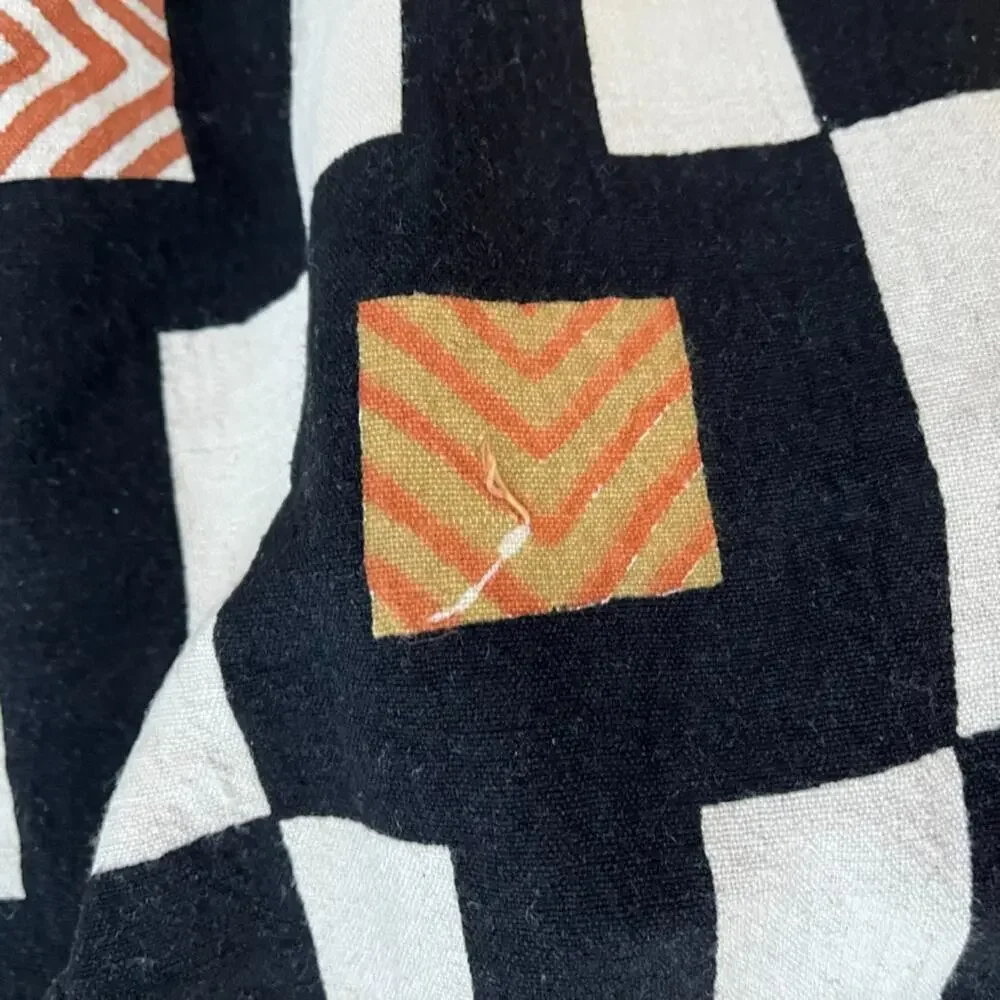 Sam Hilu Block Print Tablecloth Kuba-Inspired 69
